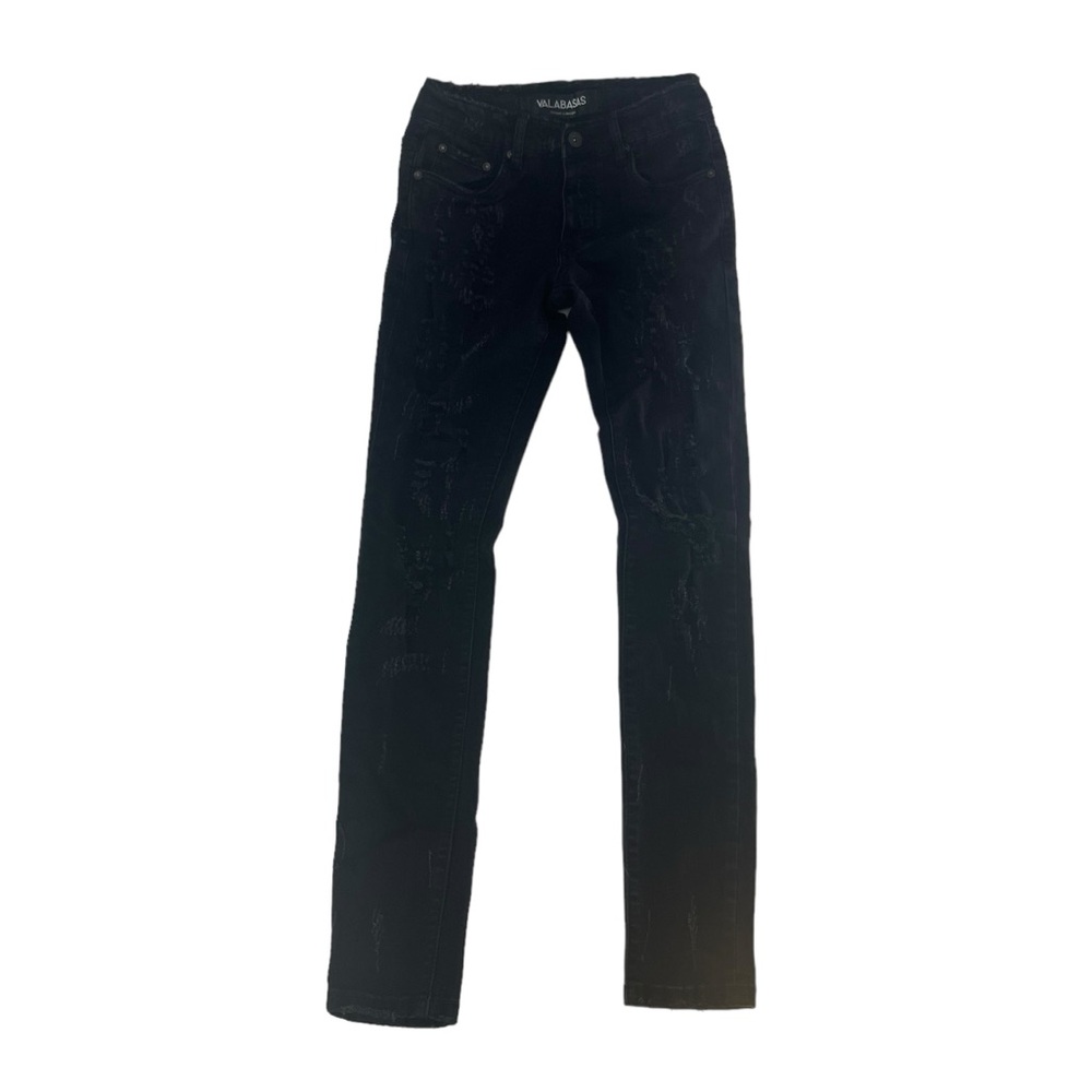Valabasas Jenas Mens 29x31‎ Black Skinny Distressed Los Angeles Luxury Designer